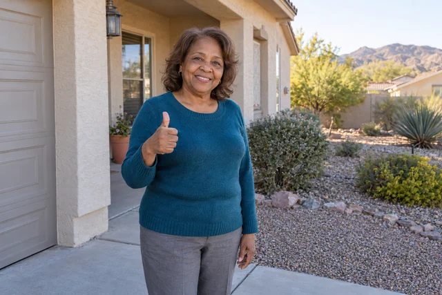 Person giving a thumbs up